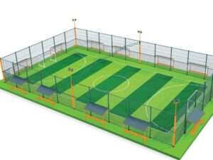 fencing around football fields