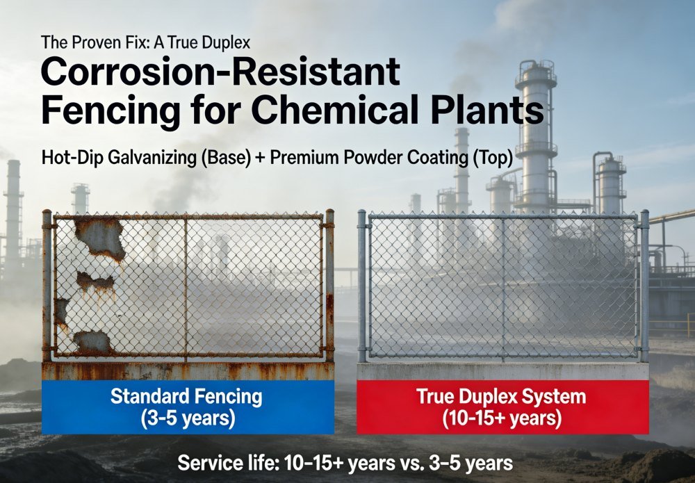 Chemical Plant Fence Anti-Corrosion Solution