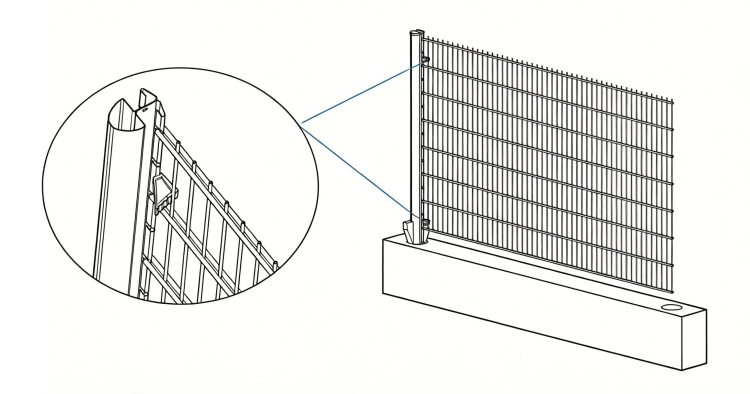 2DG metal fence installation