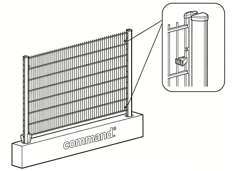 2DG metal fence installation