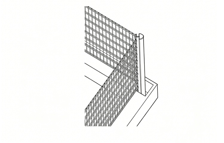 2DG metal fence installation