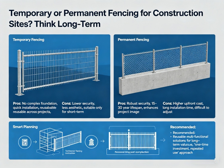 Temporary or Permanent Fencing for Construction Sites? The Smart Long-Term Strategy