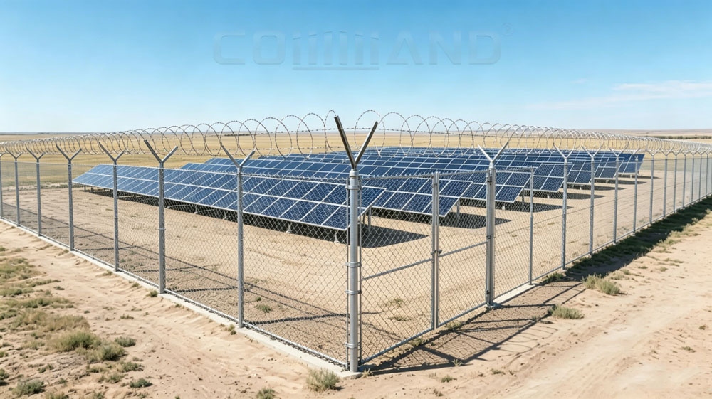 Power plant fence-Solar fence