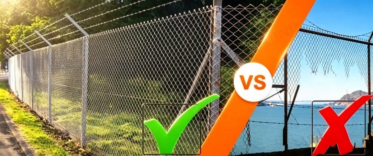 Valla galvanizada con rendimiento superior en comparación con las alternativas de prono oxidado