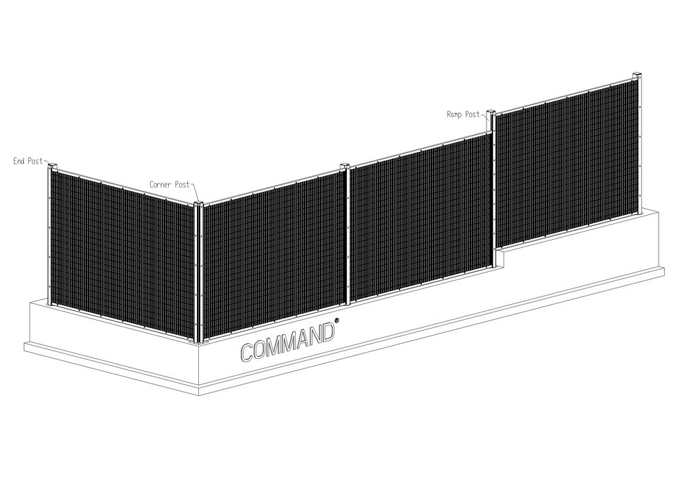 358F 2D Metal Fence Mesh & Profiled Posts C / Clear View Fence