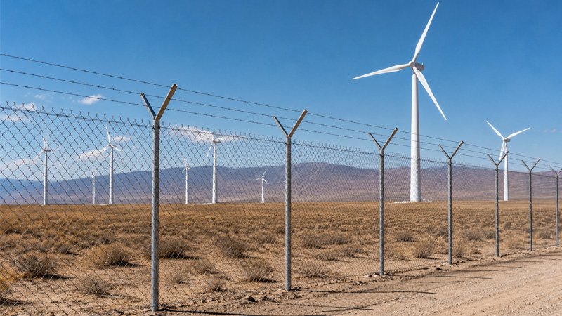 Wind farm fencing