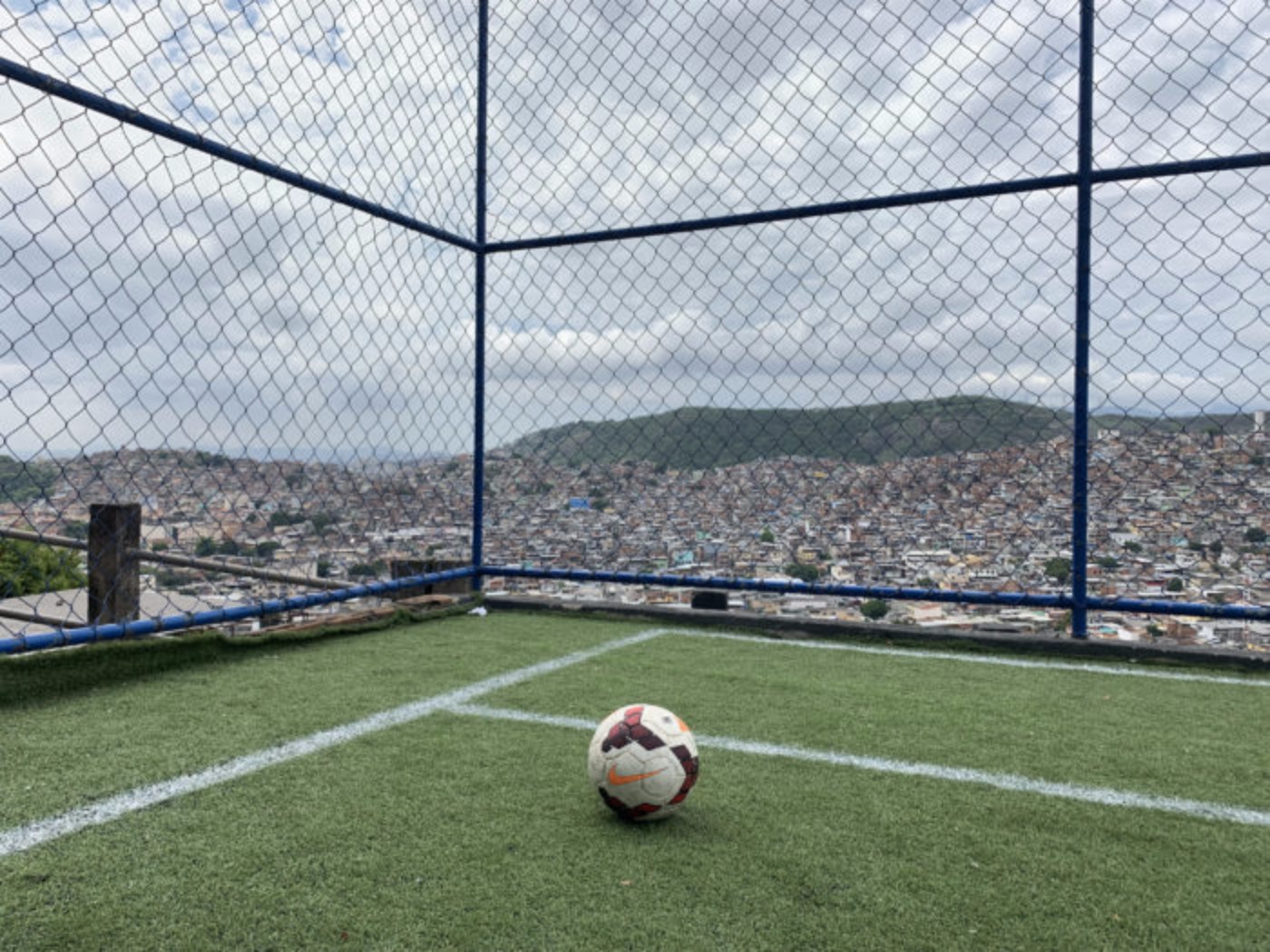Photos of the completed stadium fencing in Brazil