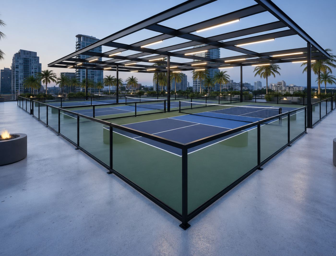 Photos of the completed stadium fencing in Brazil