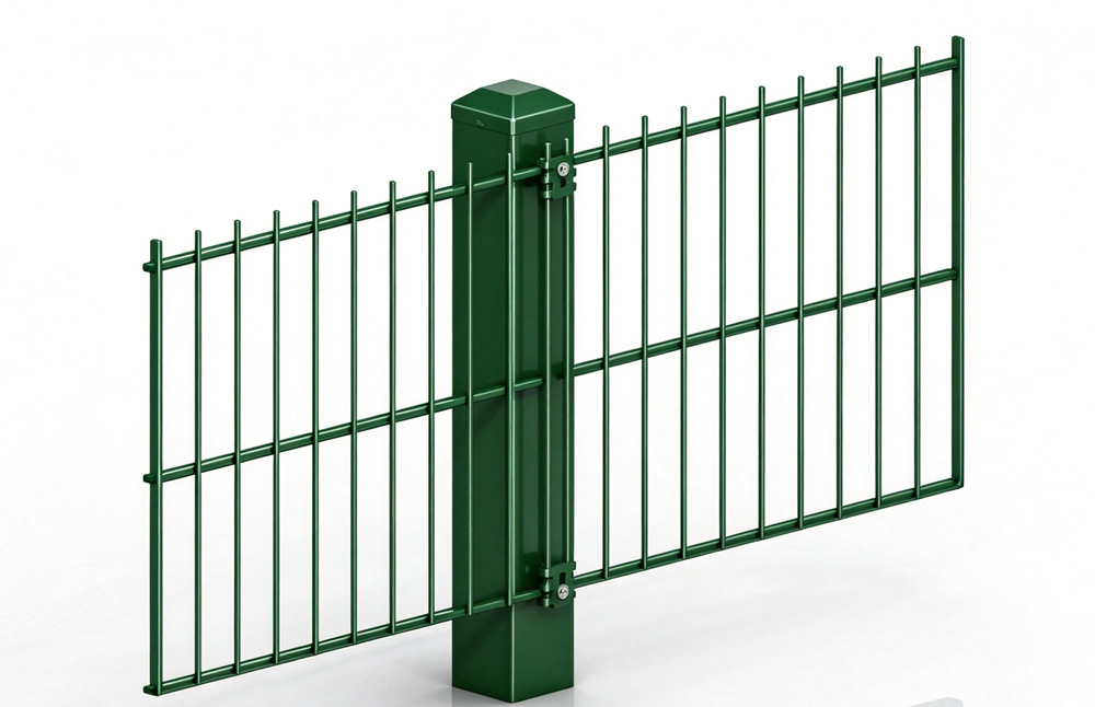 2DF Horizontal Flat Steel Bar Fence Panels