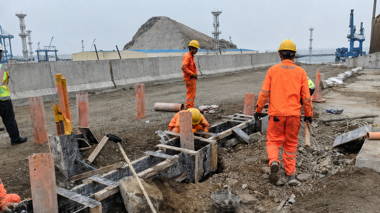 Foundation construction and phased fence installation