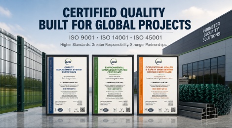COMMAND Fencing Achieves ISO 9001, ISO 14001 & ISO 45001 Certifications for Global Supply Chains