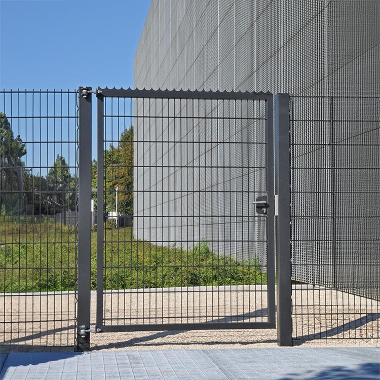 Pedestrian gate serving an industrial building