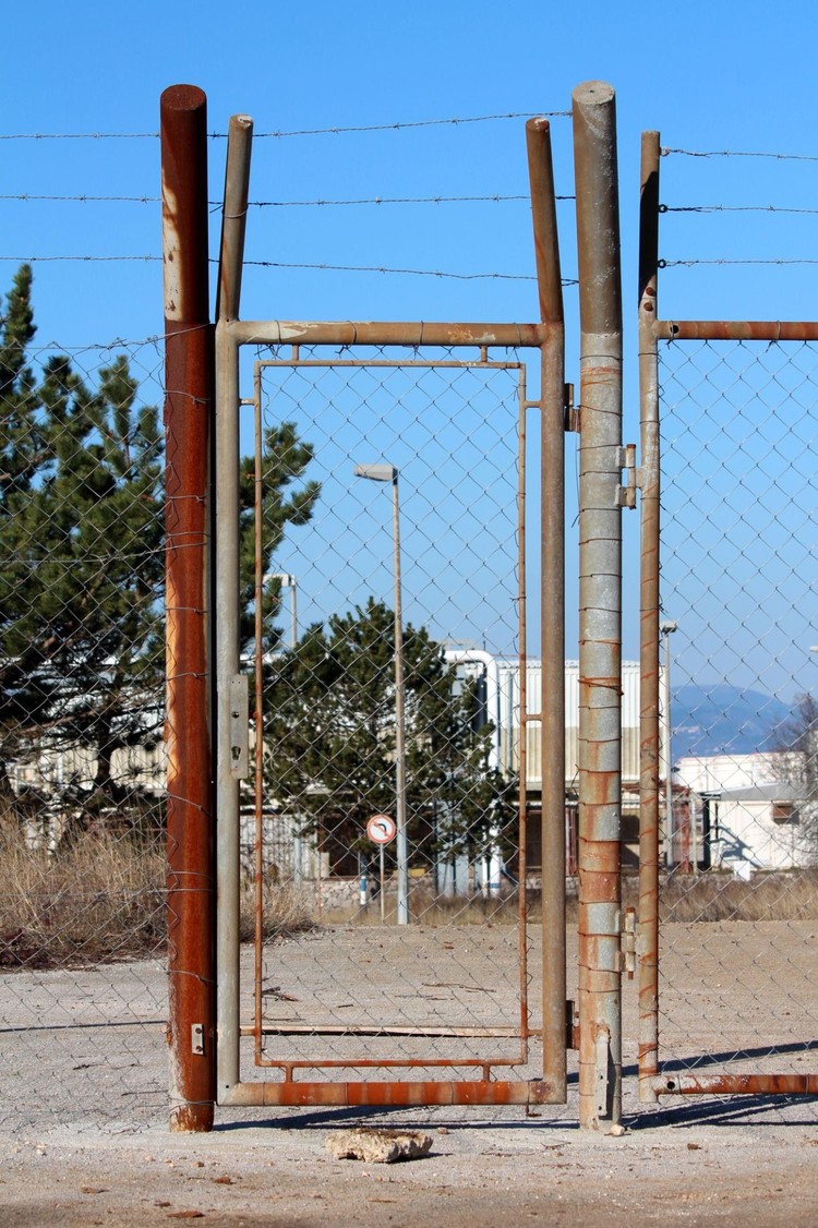 Corroded gate after long-term outdoor exposure