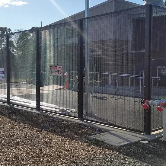 358 fence with additional security features at the top