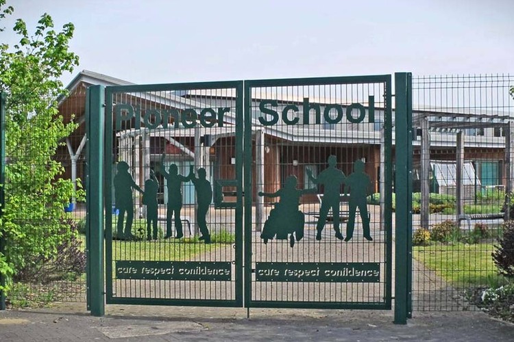 School gate | 2D double-wire mesh fence