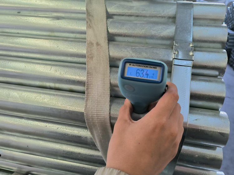 Inspection of zinc coating thickness on galvanized steel
