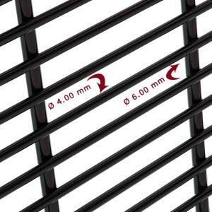 2D Extra Cross Wires Metal Fence Mesh & Profiled Posts C 2