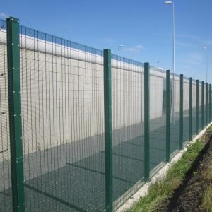 2D Extra Cross Wires Metal Fence Mesh & Profiled Posts C