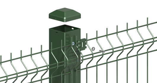 3DF V Bend Double Horizontal Wire Fence Panel connection