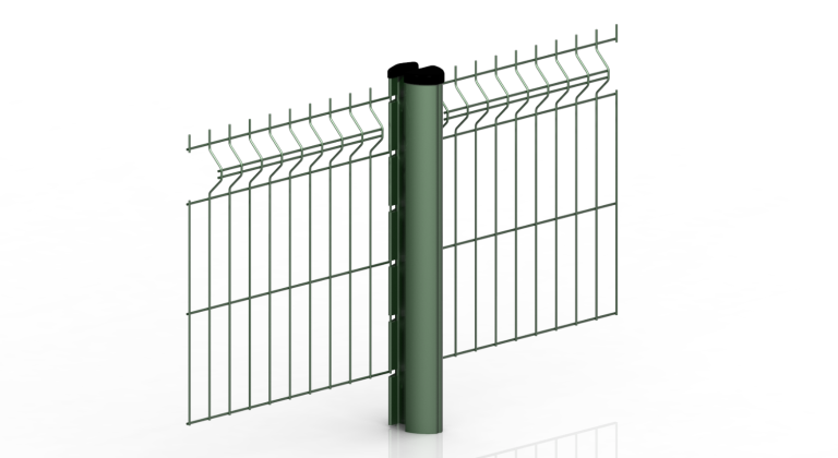 3DT V Bend Double Horizontal Wire Fence Panel connection_