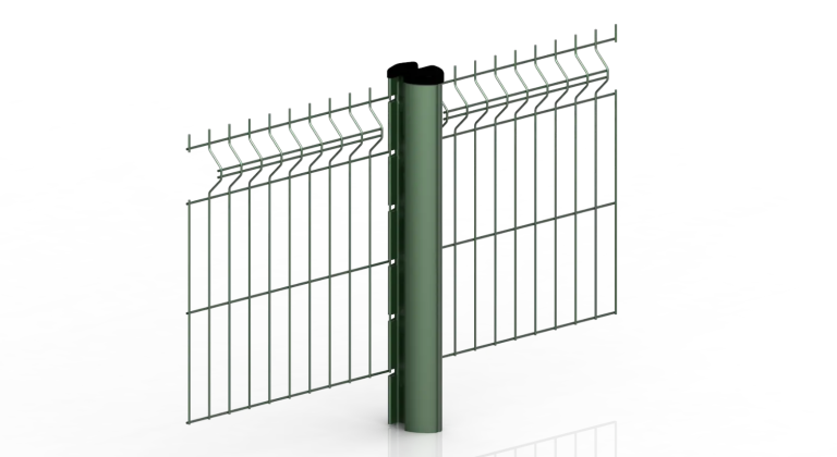 3DT V doble horizontal Wire Fence Panel connection_
